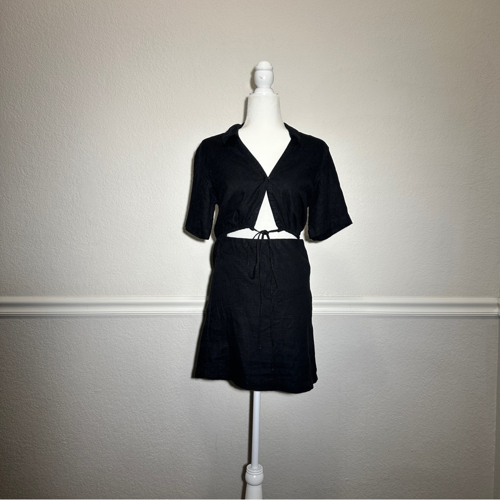 Abercrombie & Fitch Linen Blend Wrap Dress Size S NWT